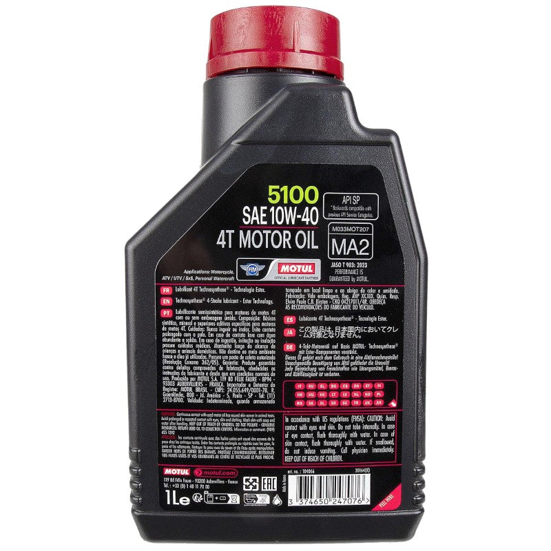 Motul - 5100 10W-40 4T (Semi Synthetic) – Go Wild