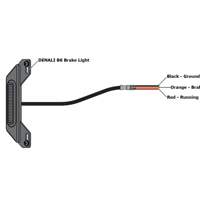 Denali B6 LED Brake Light Kit with Plate Mount