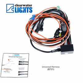 Clearwater lights - Universal Harness with Switch (B721 - Complete)