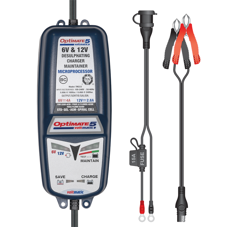 OptiMate 5 - VoltMatic battery saving charger & maintainer